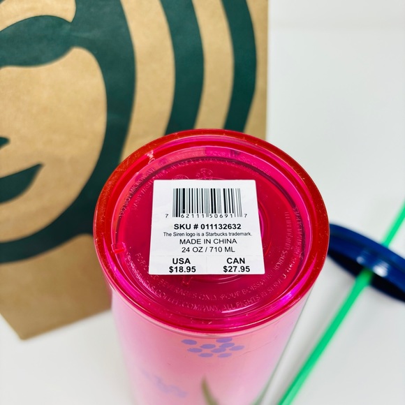 NWT STARBUCKS Floral Venti Tumbler - Picture 5 of 6